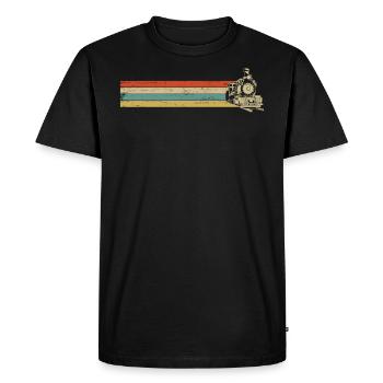train - T-shirt Premium bio Homme - noir - Devant - Nico (187cm)