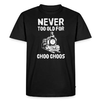 Train trains modèle ferroviaire chemin de fer cadeau - T-shirt Premium bio Homme - noir - Devant - Nico (187cm)