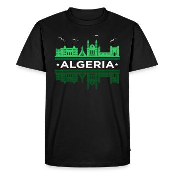 Algérie - T-shirt Premium bio Homme - noir - Devant - Nico (187cm)