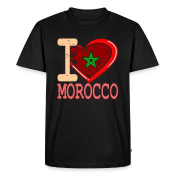 Morocco - Men's Premium Organic T-Shirt - black - Front - Nico (187cm)