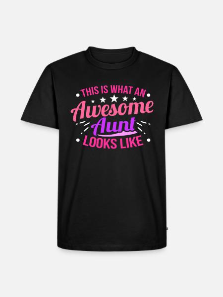 aunt - Men's Premium Organic T-Shirt - black