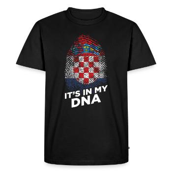 Croatie - T-shirt Premium bio Homme - noir - Devant - Nico (187cm)