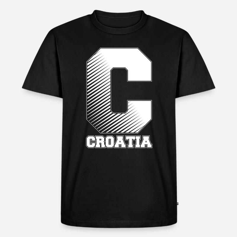 Kroatien - Männer Premium Bio T-Shirt - Schwarz