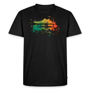 Trompete - Männer Premium Bio T-Shirt - Schwarz - Vorne - Nico (187cm)