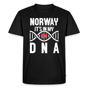 Norvège - T-shirt Premium bio Homme - noir - Devant - Nico (187cm)