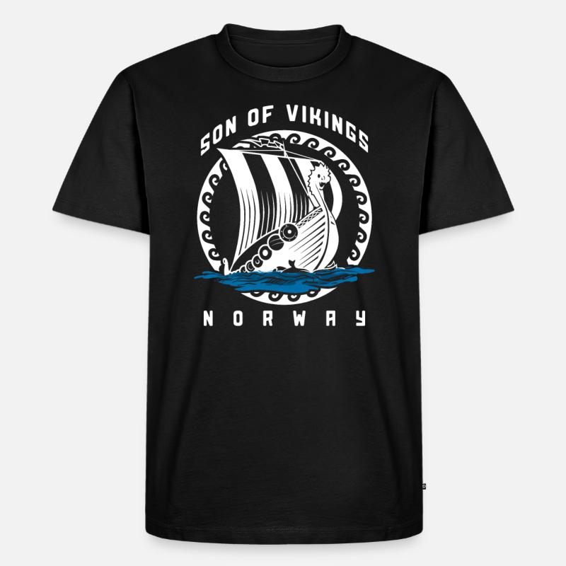 Norwegen - Männer Premium Bio T-Shirt - Schwarz
