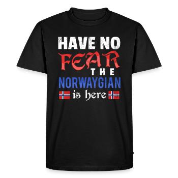 Norway Scandinavia gift Oslo - Men's Premium Organic T-Shirt - black - Front - Nico (187cm)