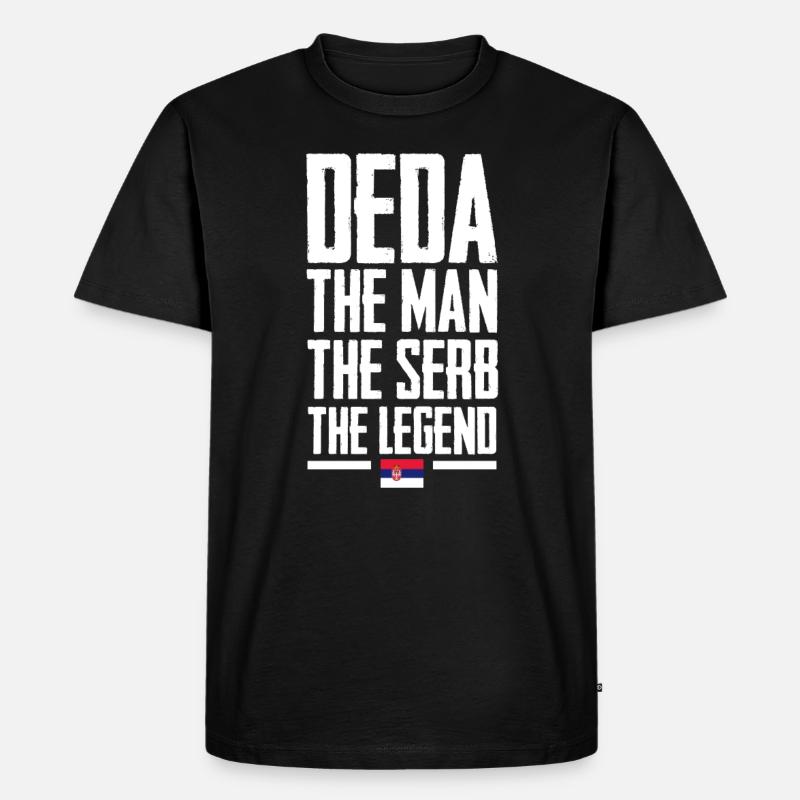 Serbien - Männer Premium Bio T-Shirt - Schwarz