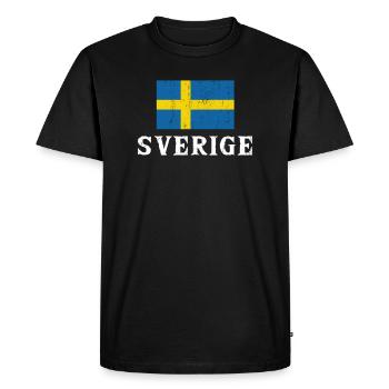 Suède - T-shirt Premium bio Homme - noir - Devant - Nico (187cm)