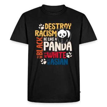 Énonciations contre le racisme - T-shirt Premium bio Homme - noir - Devant - Nico (187cm)