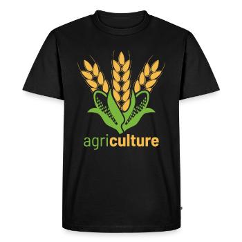 Agriculture paysanne - T-shirt Premium bio Homme - noir - Devant - Nico (187cm)