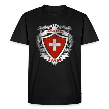 Suisse - T-shirt Premium bio Homme - noir - Devant - Nico (187cm)