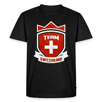 Suisse - T-shirt Premium bio Homme - noir - Devant - Nico (187cm)