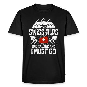 Suisse Idée de cadeau suisse - T-shirt Premium bio Homme - noir - Devant - Nico (187cm)