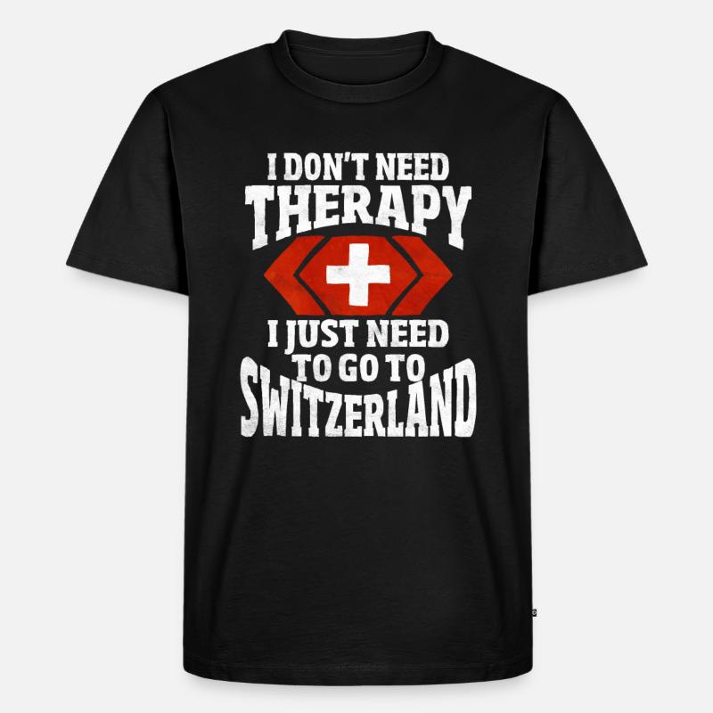 Schweiz Schweizer Geschenkidee - Männer Premium Bio T-Shirt - Schwarz