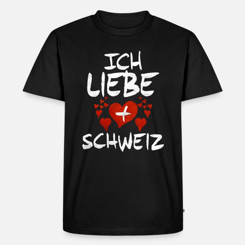 Schweiz Schweizer Geschenkidee - Männer Premium Bio T-Shirt - Schwarz