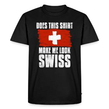 Suisse Idée de cadeau suisse - T-shirt Premium bio Homme - noir - Devant - Nico (187cm)