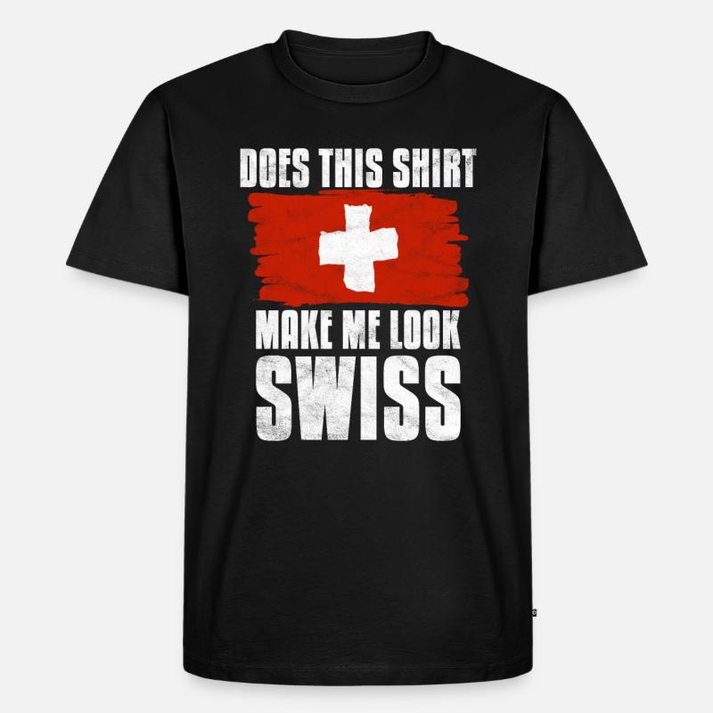 Schweiz Schweizer Geschenkidee - Männer Premium Bio T-Shirt - Schwarz