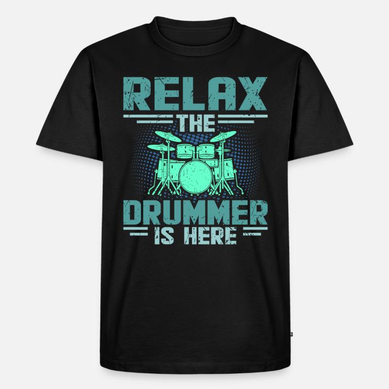 Schlagzeug - Männer Premium Bio T-Shirt - Schwarz