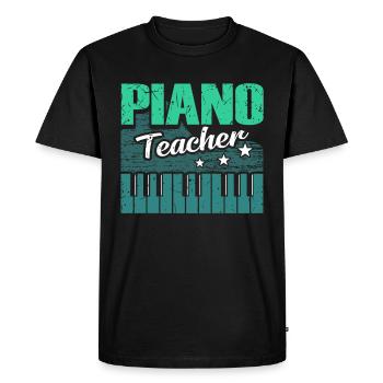 Piano piano - T-shirt Premium bio Homme - noir - Devant - Nico (187cm)