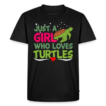 Turtle - Men's Premium Organic T-Shirt - black - Front - Nico (187cm)