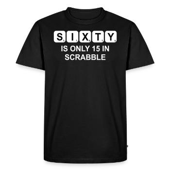 60th birthday - Men's Premium Organic T-Shirt - black - Front - Nico (187cm)