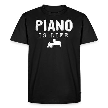 Piano piano - T-shirt Premium bio Homme - noir - Devant - Nico (187cm)