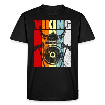 Viking Vikings - Men's Premium Organic T-Shirt - black - Front - Nico (187cm)