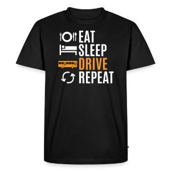 conducteur - T-shirt Premium bio Homme - noir - Devant - Nico (187cm)