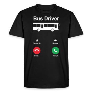 conducteur - T-shirt Premium bio Homme - noir - Devant - Nico (187cm)