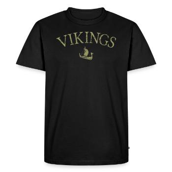 Vikings Vikings - Men's Premium Organic T-Shirt - black - Front - Nico (187cm)