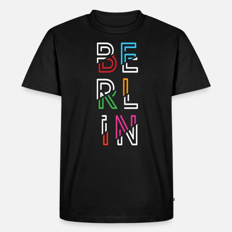 Berlin - Männer Premium Bio T-Shirt - Schwarz