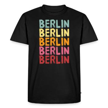 Berlin - T-shirt Premium bio Homme - noir - Devant - Nico (187cm)
