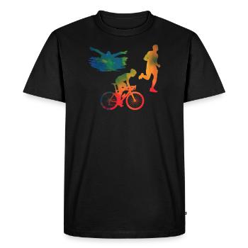 Triathlon - Men's Premium Organic T-Shirt - black - Front - Nico (187cm)