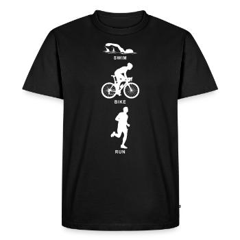 Triathlon - Men's Premium Organic T-Shirt - black - Front - Nico (187cm)