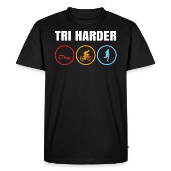 Triathlon - Men's Premium Organic T-Shirt - black - Front - Nico (187cm)