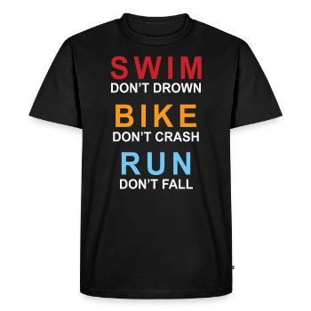 Triathlon - Men's Premium Organic T-Shirt - black - Front - Nico (187cm)