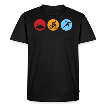 Triathlon - Men's Premium Organic T-Shirt - black - Front - Nico (187cm)