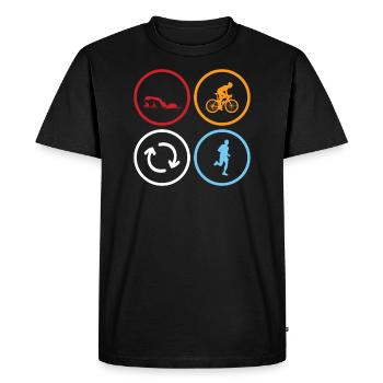 Triathlon triathlete gift gift idea - Men's Premium Organic T-Shirt - black - Front - Nico (187cm)