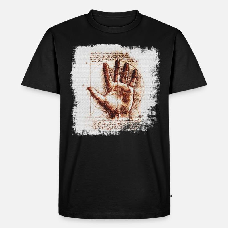 Leonardo da Vinci - Männer Premium Bio T-Shirt - Schwarz