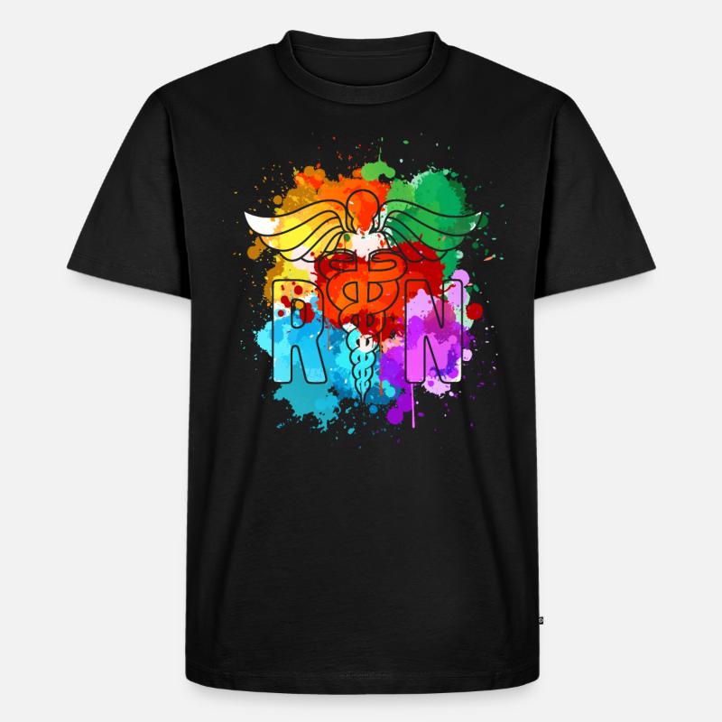 Krankenschwester Krankenpfleger - Männer Premium Bio T-Shirt - Schwarz