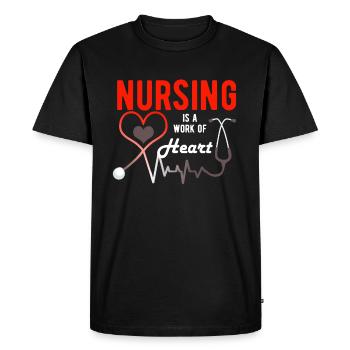 Infirmière infirmière - T-shirt Premium bio Homme - noir - Devant - Nico (187cm)