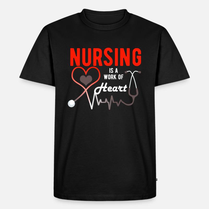 Krankenschwester Krankenpfleger - Männer Premium Bio T-Shirt - Schwarz