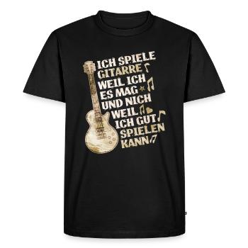 Gitarre Gitarre spielen Gitarrist Geschenk Band - Männer Premium Bio T-Shirt - Schwarz - Vorne - Nico (187cm)