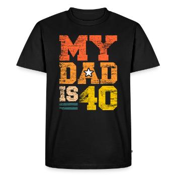 40e anniversaire - T-shirt Premium bio Homme - noir - Devant - Nico (187cm)