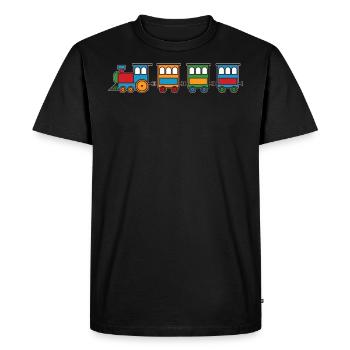 train - Men's Premium Organic T-Shirt - black - Front - Nico (187cm)