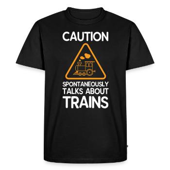 Train - T-shirt Premium bio Homme - noir - Devant - Nico (187cm)