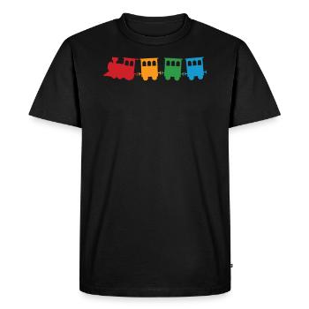 Train - T-shirt Premium bio Homme - noir - Devant - Nico (187cm)