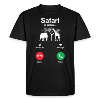 Safari - T-shirt Premium bio Homme - noir - Devant - Nico (187cm)