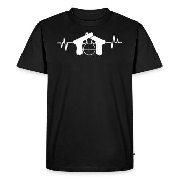 Club de tir Maillot Cadeau - T-shirt Premium bio Homme - noir - Devant - Nico (187cm)